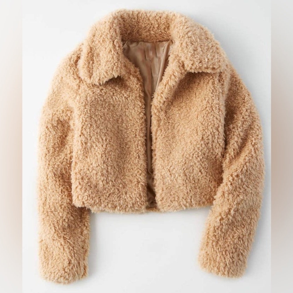 Brown Faux Fur Jacket